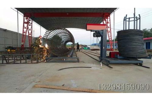 2021泰兴钢筋笼滚焊机链条绕筋机在电杆制造中的应用